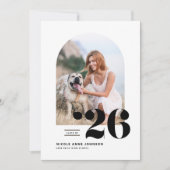 2025年のArch写真卒業のブラッククラス 招待状 (正面)