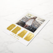 2025年のGRADクラスの卒業ホワイトアナウンス 箔招待状 (回転した状態)