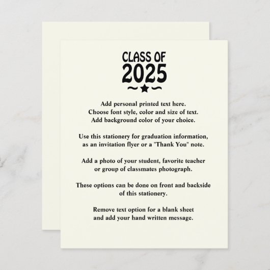 2025年のGrad Star Class卒業発表 (正面/裏面)