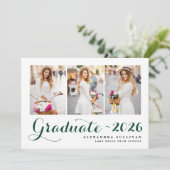 2025年のGreen Class of Photo Collage卒業 招待状 (スタンド正面)