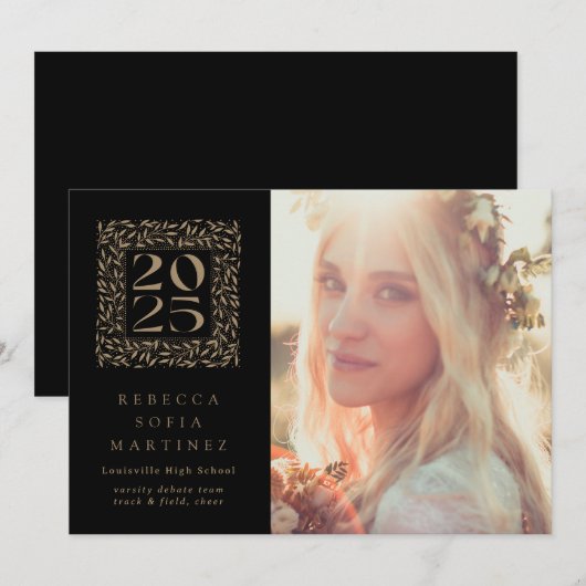 2025年のLeafy Year Photo Class of 2025 案内状 (正面/裏面)