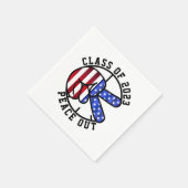 2025年のPeace Outパーティー供給の卒業 スタンダードカクテルナプキン (角)