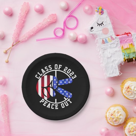 2025年のPeace Outパーティー供給の卒業 ペーパープレート (パーティー)