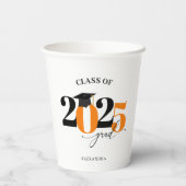 2025年のTyopgraphyオレンモダンジ卒業のクラス 紙コップ (裏面)