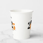 2025年のTyopgraphyオレンモダンジ卒業のクラス 紙コップ (左)