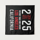 2025年はっきりしたモダンクラス卒業の背景 タペストリー (正面(横))