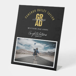 2025年はっきりした写真卒業パーティーのGRADクラス 台座サイン