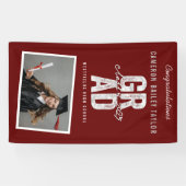 2025年はっきりした写真卒業パーティーのGRADクラス 横断幕 (横)