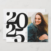 2025年はっきりした写真卒業パーティー招待状 招待状 (正面)