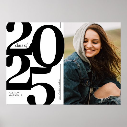 2025年はっきりした写真卒業パーティー ポスター (正面)