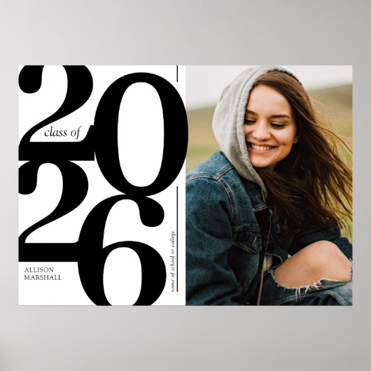 2025年はっきりした写真卒業パーティー ポスター (正面)