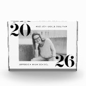 2025年はっきりした卒業の白黒クラス フォトブロック (正面)