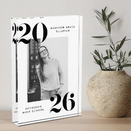 2025年はっきりした卒業の白黒クラス フォトブロック