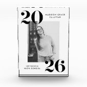 2025年はっきりした卒業の白黒クラス フォトブロック (正面)