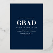 2025年はっきりした海軍写真卒業クラス 箔招待状 (裏面)