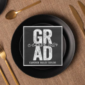 2025年はっきりした銀箔卒業パーティー紙 スタンダードランチョンナプキン