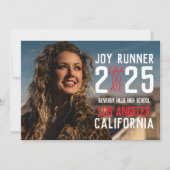 2025年はっきりした高校卒業のクラス 案内状 (正面)