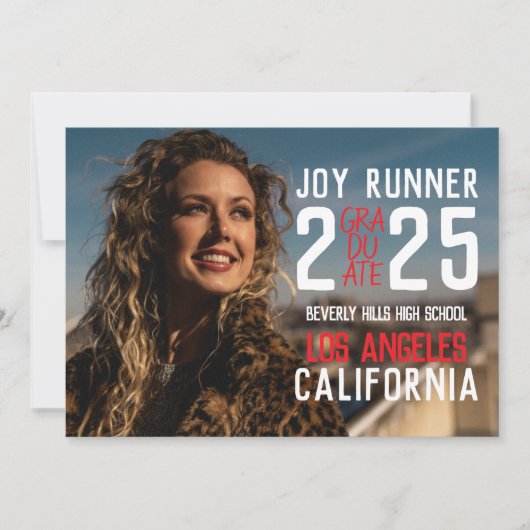 2025年はっきりした高校卒業のクラス 案内状 (正面)