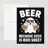 2025年はブーシートだってさハロウィンの面白Tシャツ ポストカード (正面/裏面)