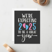 2025年は素晴らしい年になる 期待のカップル ノートカード (正面/裏面インサイチュ)