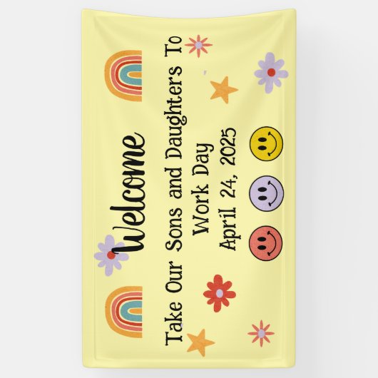 2025年へようこそ 横断幕 (縦)