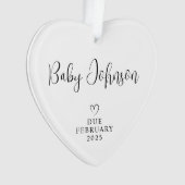 2025年までに両親の写真ベビーを期待 オーナメント (正面)