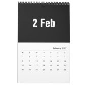 2025年までの月の白書 カレンダー (2月 2027)