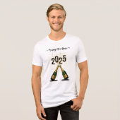 2025年めでたい新年のお祝いTシャツ トライブレンドTシャツ (正面全面)