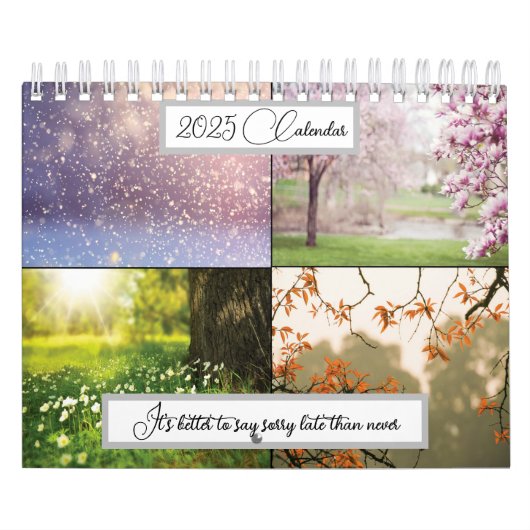 2025年より遅く申し訳ない方が良い カレンダー (カバー)