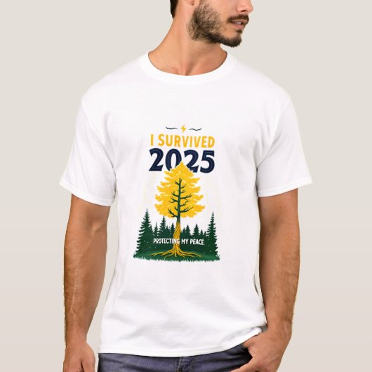 2025年を乗り越えたTシャツ | 精神の平穏を守る Tシャツ (正面)