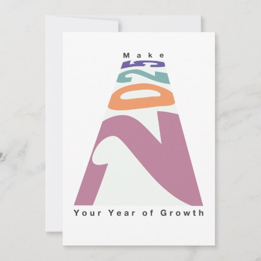 2025年を成長の年にしよう 招待状 (正面)