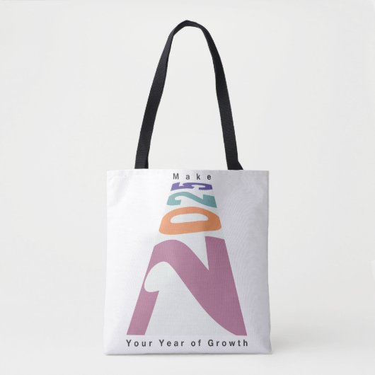 2025年を成長の年にする トートバッグ (正面)