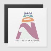 2025年を成長の年にする マグネット招待状 (正面/裏面)