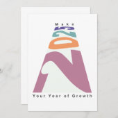 2025年を成長の年にする 招待状 (正面/裏面)