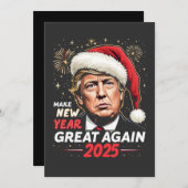 2025年を新たに偉大に トランプの新年の夜 シーズンカード (正面/裏面)