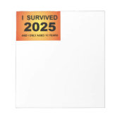 2025年を生き延びた ノートパッド (正面)