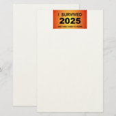 2025年を生き延びた 便箋 (正面/裏面)