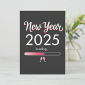 2025年を迎える準備中!ハッピーニューイヤー&クリスマス 招待状 (スタンド正面)
