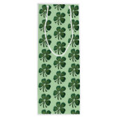 2025年アイルランドの緑のシャームロックの幸運 ワインギフトバッグ (裏面)