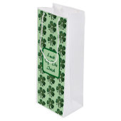 2025年アイルランドの緑のシャームロックの幸運 ワインギフトバッグ (正面アングル)