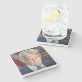 2025年アメリカ大統領ドナルド・トランプの写真 ストーンコースター (横)
