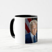 2025年アメリカ大統領ドナルド・トランプの写真 マグカップ (正面左)