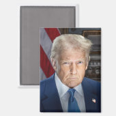 2025年アメリカ大統領ドナルド・トランプの写真 マグネット (正面/裏面)