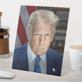 2025年アメリカ大統領ドナルド・トランプの写真 台座サイン