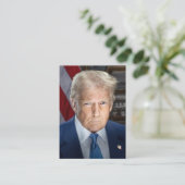 2025年アメリカ大統領ドナルド・トランプの写真 名刺 (スタンド正面)
