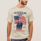 2025年アメリカ退役軍人の日記念Tシャツ Tシャツ (正面)