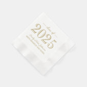 2025年アンティークエレガント金ゴールドカスタム卒業 縁ありカクテルナプキン (角)