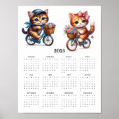 2025年ウォールカレンダーかわいい猫たち ポスター (正面)