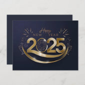 2025年エレガントおめでとう花火 シーズンポストカード (正面/裏面)