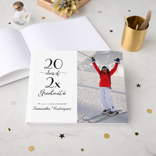 2025年エレガントの写真パターン卒業クラス ゲストブック (正面見開き)